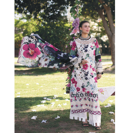 Prints Chikankari Lawn Collection'24 By Elaf | ECK-01A Lovelight