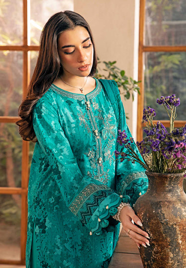3 Pc Unstitched Embroidered Slub Lawn Suit | MB-CUS25-910A