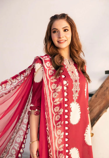 3 Pc Unstitched Embroidered Slub Lawn Suit | MB-CUS25-911A