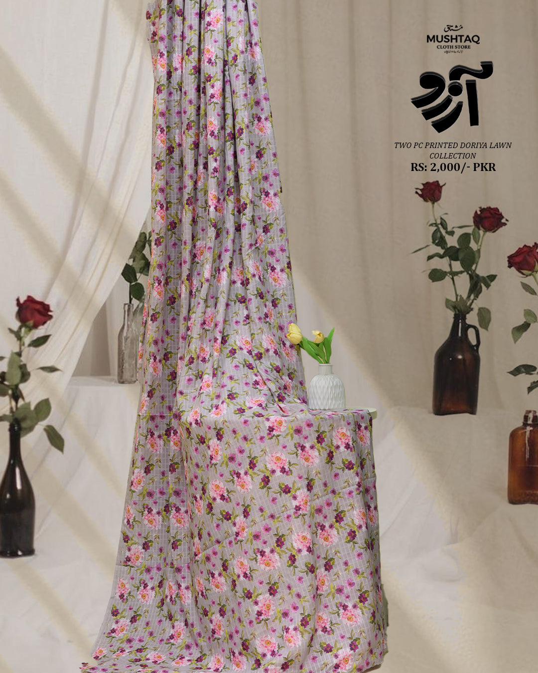 Arzoo Two Piece Doriya Lawn Collection Design - 3