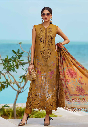 3 Piece Unstitched Embroidered Lawn Suit | EID LAWN-25-06