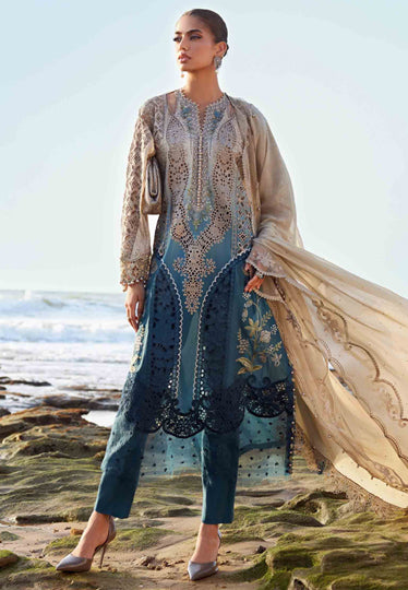 3 Piece Unstitched Embroidered Lawn Suit | EID LAWN-25-08