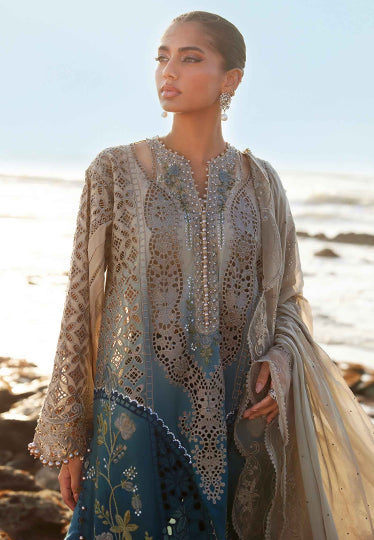 3 Piece Unstitched Embroidered Lawn Suit | EID LAWN-25-08