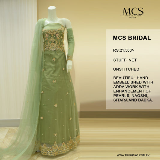 MCS BRIDAL PISTA GREEN DRESS