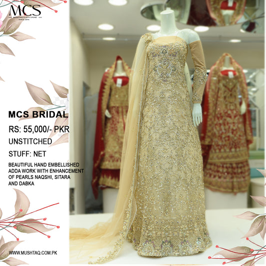 MCS BRIDAL Skin and Golden bridal Dress
