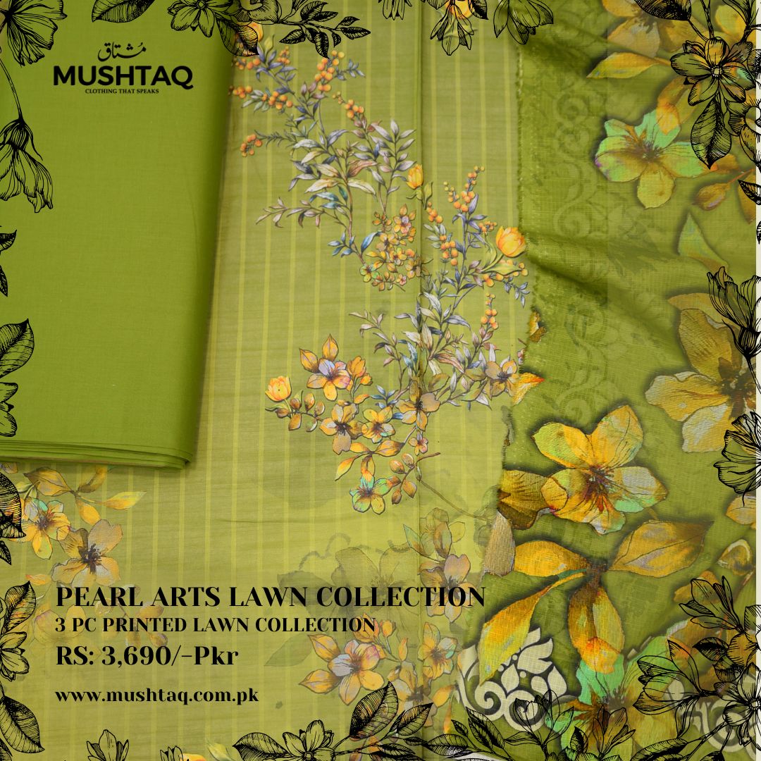 Pearl Arts 3Pcs Lawn Collection Design - 1