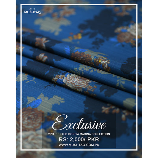 Exclusive 2Pcs Printed Doriya Marina Collection Design - 9