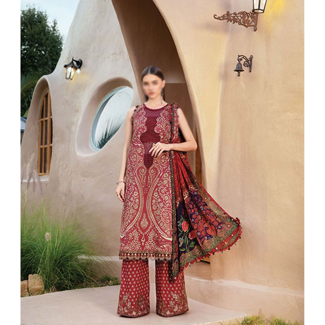 3 Piece Unstitched Printed Lawn Suit | MPT-2512-A