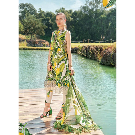 3 Piece Unstitched Printed Lawn Suit | MPT-2503-A