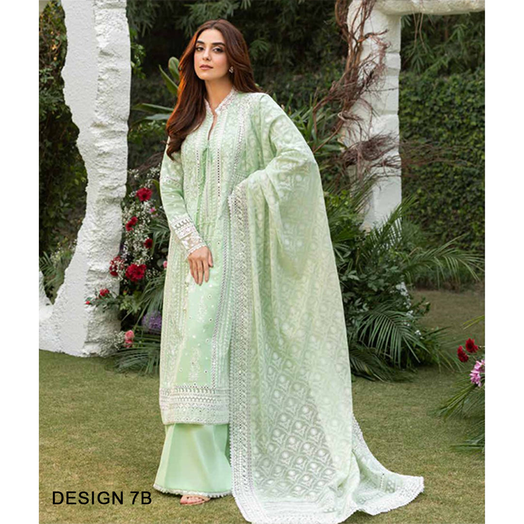 Design 7B Luxury Lawn 2025 Unstitched