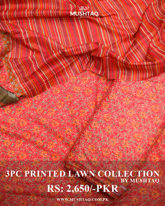 3Pcs Printed Lawn Collection Design - 9