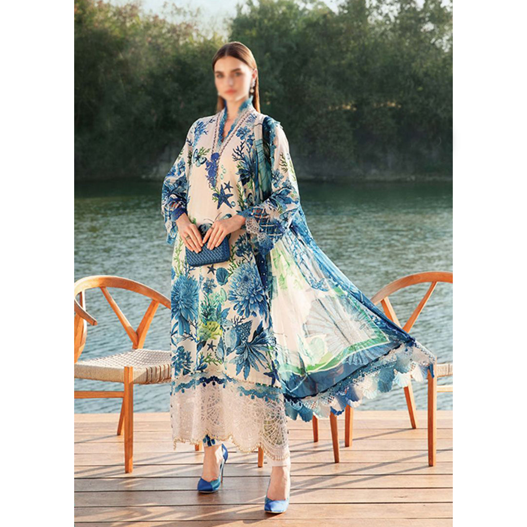 3 Piece Unstitched Printed Lawn Suit | MPT-2510-B