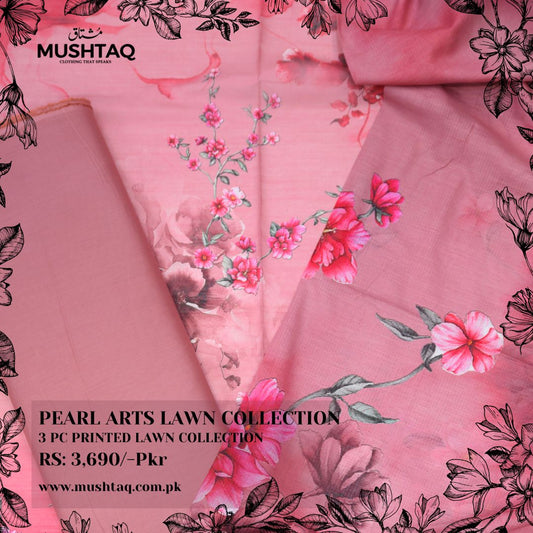 Pearl Arts 3Pcs Lawn Collection Design - 9