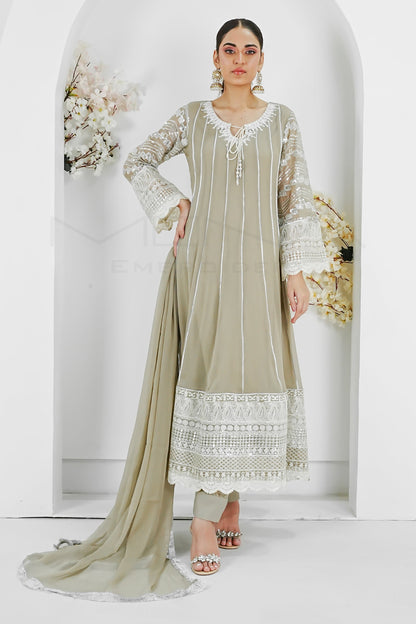 KURTI 121-CRIMSON GLOW- LIGHT BROWN