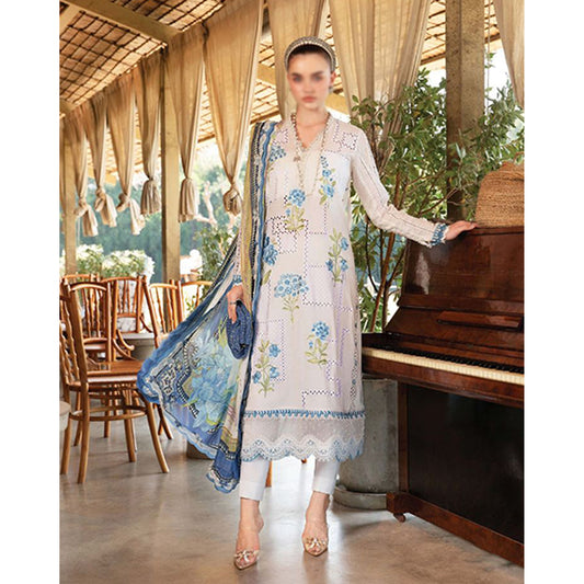 3 Piece Unstitched Printed Lawn Suit | MPT-2501-A