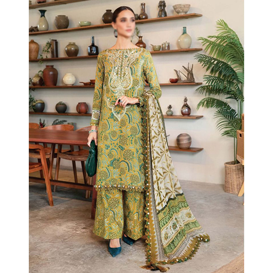 3 Piece Unstitched Printed Lawn Suit | MPT-2513-B