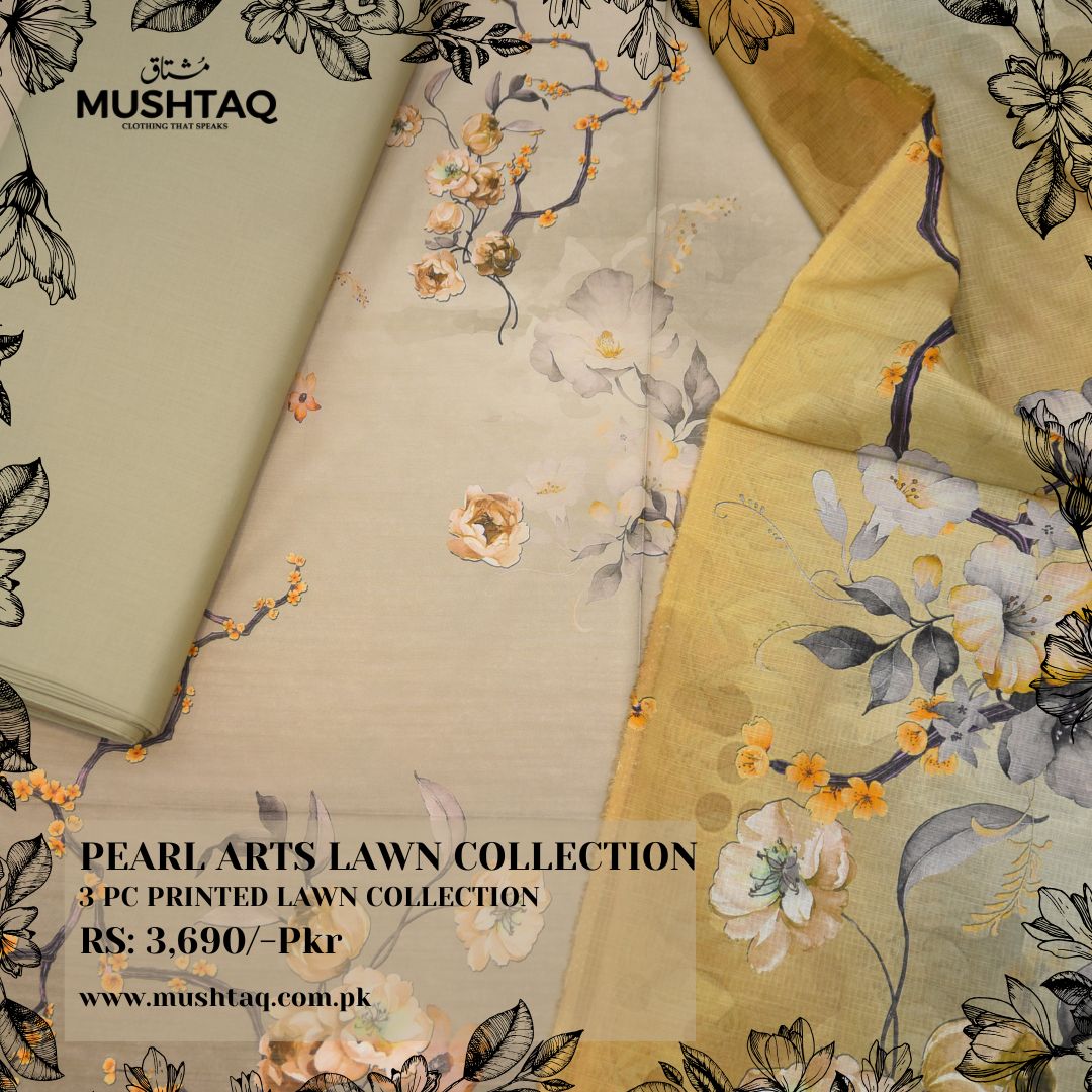 Pearl Arts 3Pcs Lawn Collection Design - 6