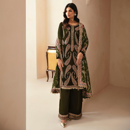 Embroidered Velvet Formal VF-2023