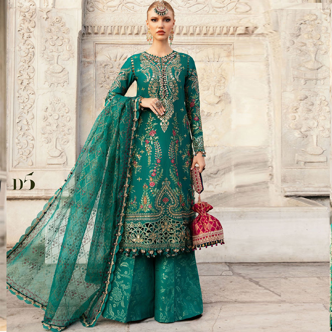 Unstitched Embroidered Cotton Satin Suit | CST-805