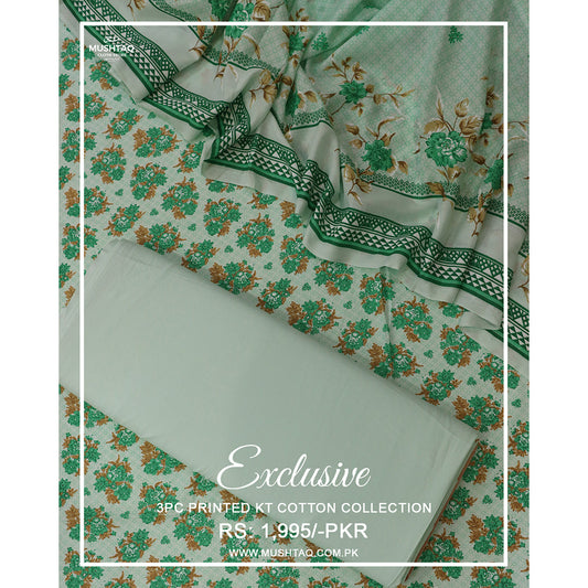 Exclusive 3Pcs Printed KT Cotton Collection Design - 2