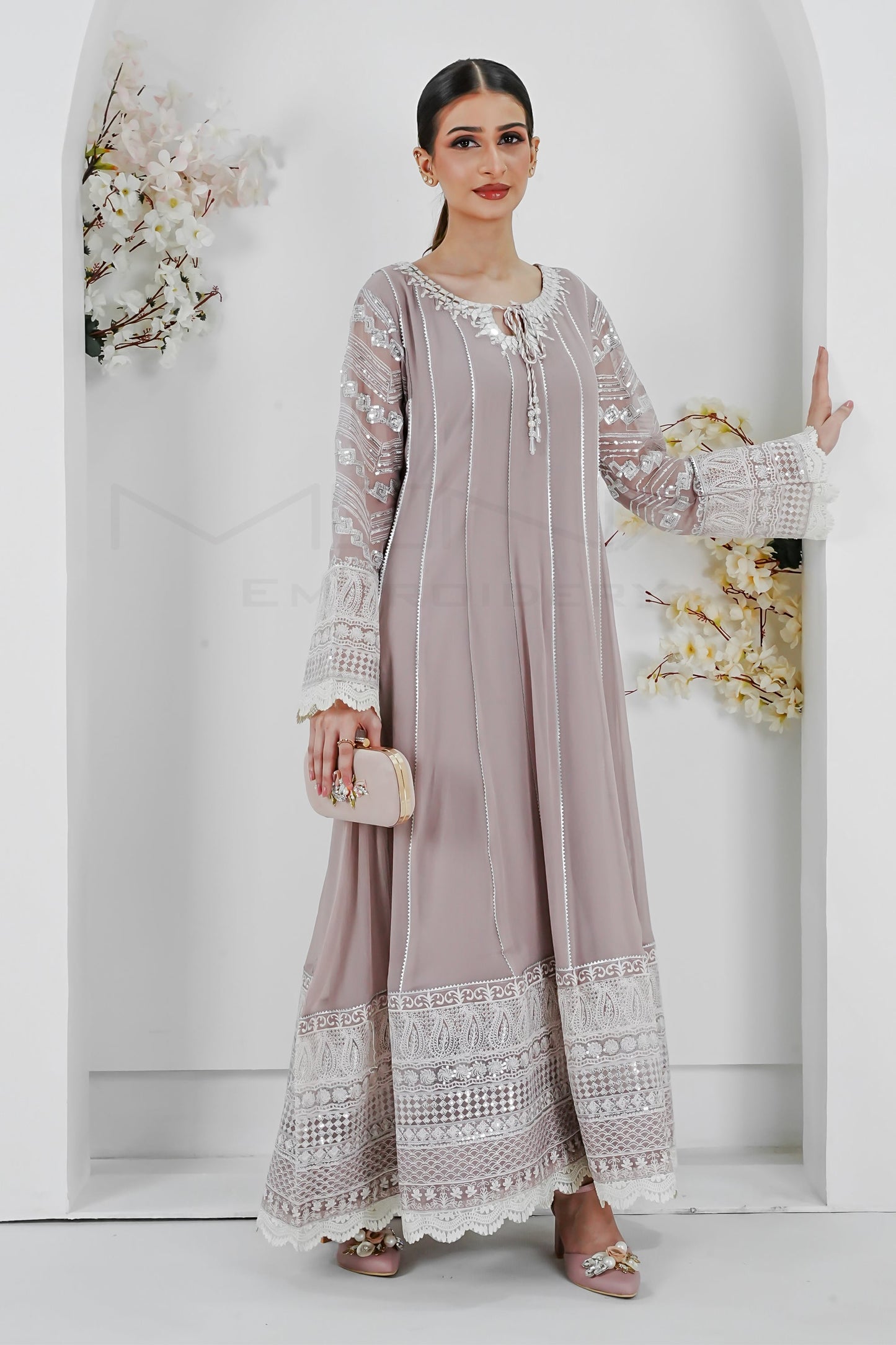 KURTI 121-CRIMSON GLOW- LILAC