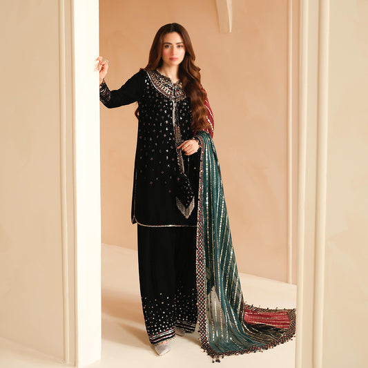 Embroidered Velvet Formal VF-2037