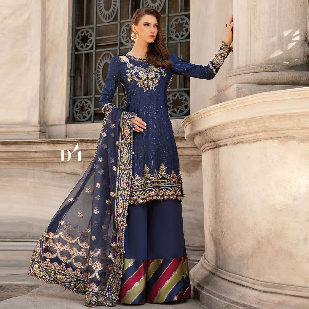 Unstitched Embroidered Cotton Satin Suit | CST-804