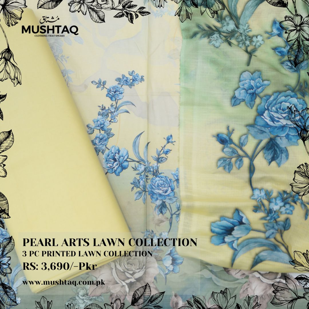 Pearl Arts 3Pcs Lawn Collection Design - 5