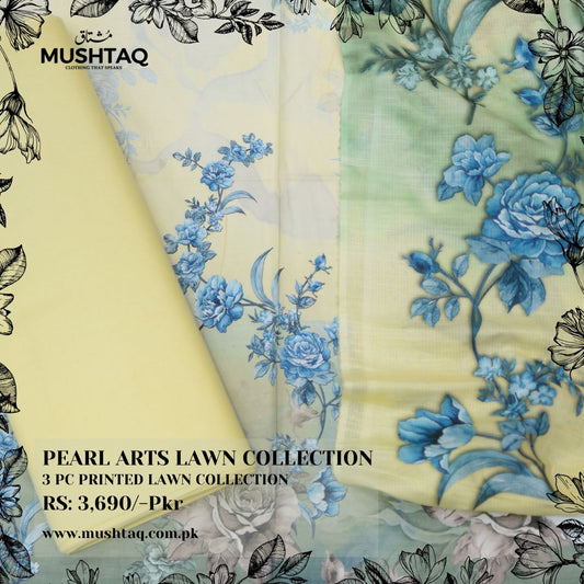 Pearl Arts 3Pcs Lawn Collection Design - 5