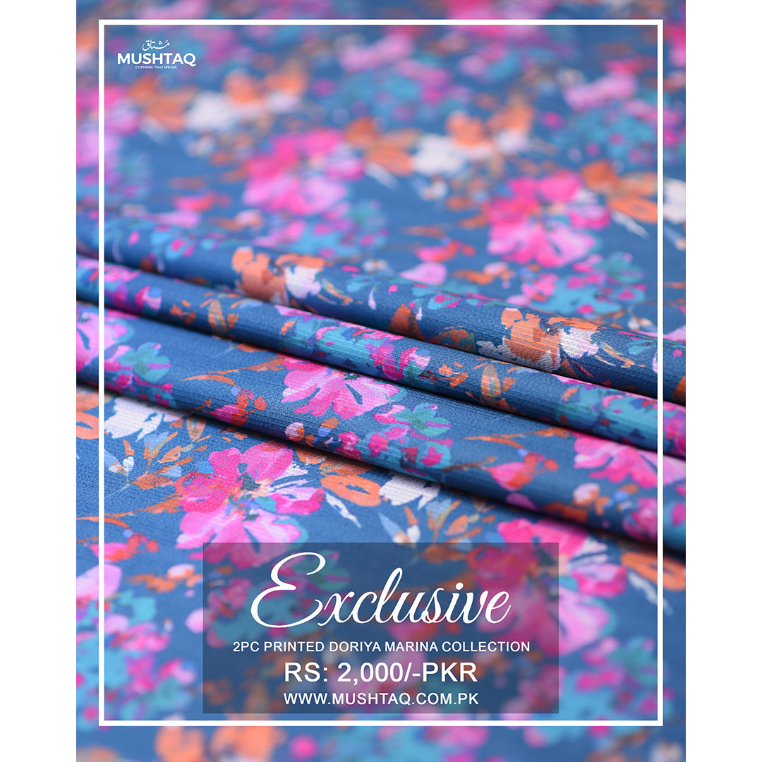 Exclusive 2Pcs Printed Doriya Marina Collection Design - 4