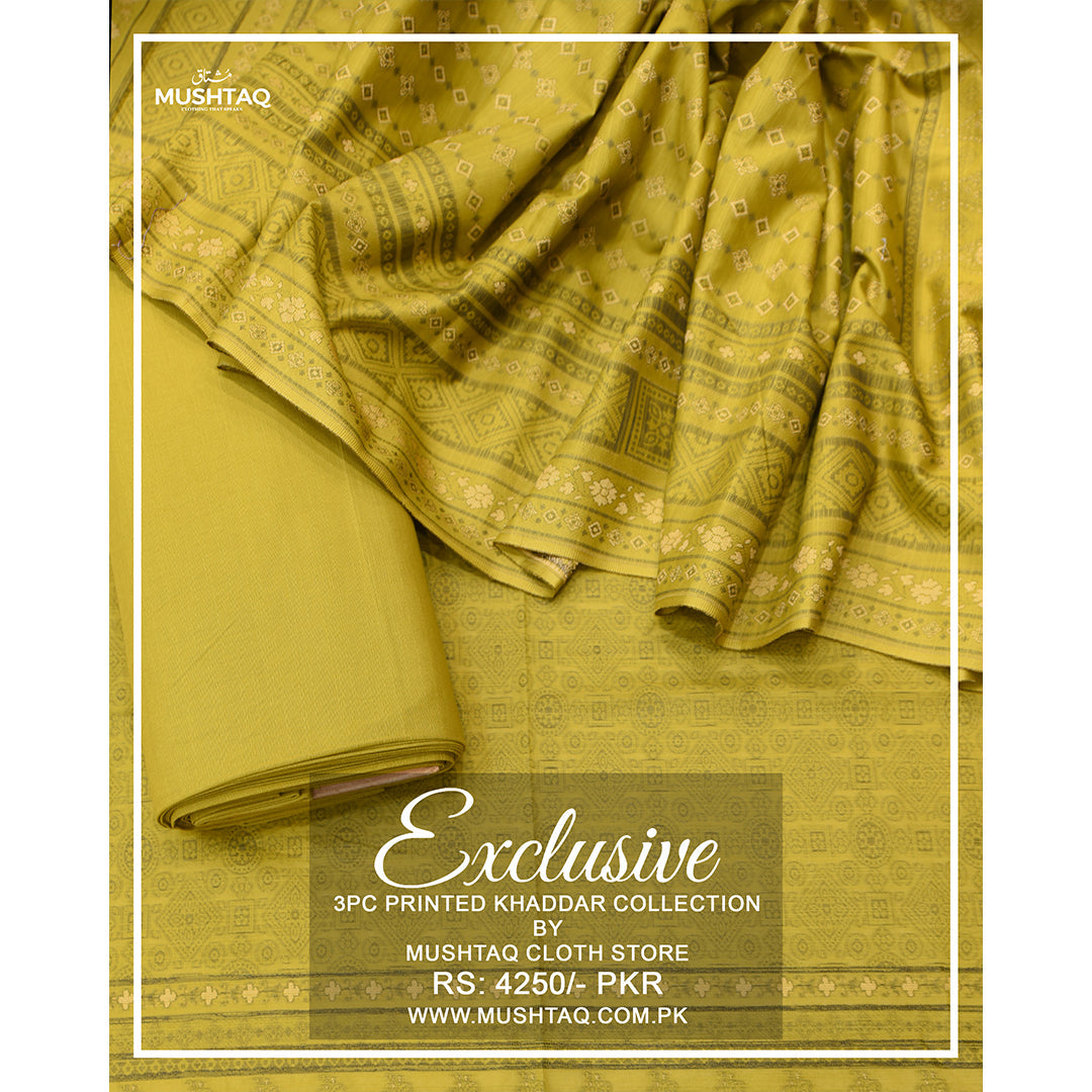 Exclusive 3Pcs Printed Khadder Collection Vol 5 Design - 2