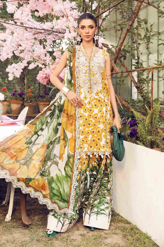 3 Piece Unstitched Embroidered Lawn Suit | MPT-2606-A