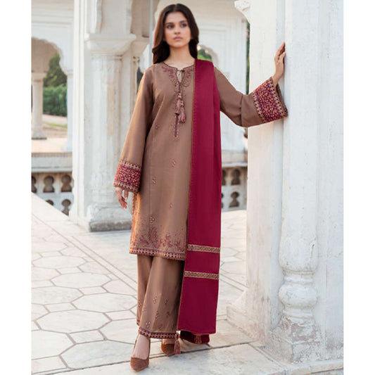 EMBROIDERED SLUB KHADDAR DW'24 D8