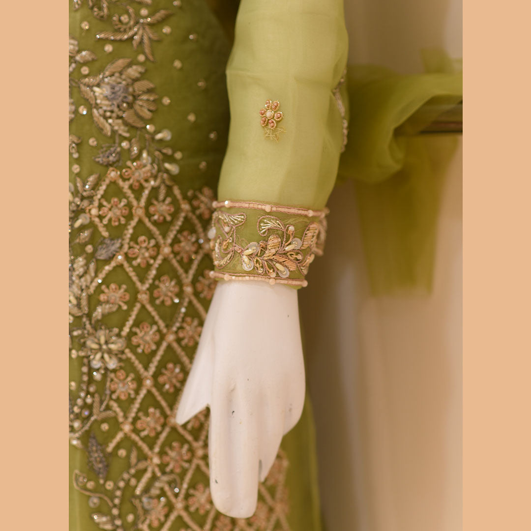 MCS BRIDAL GREEN HANDMADE SHIRT