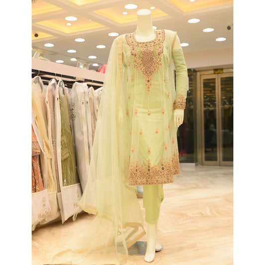 MCS BRIDAL LIGHT GREEN DRESS