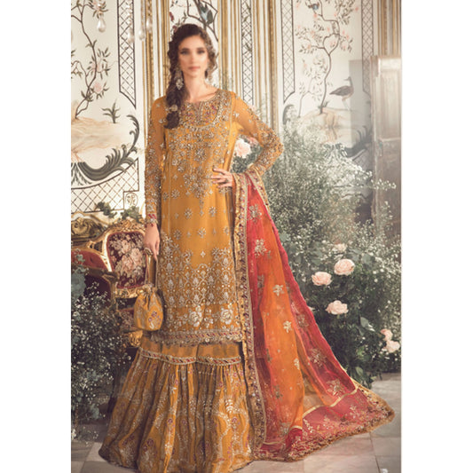 Unstitched MBROIDERED | Mustard BD-2707