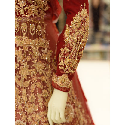 MCS BRIDAL RED LEHNGA