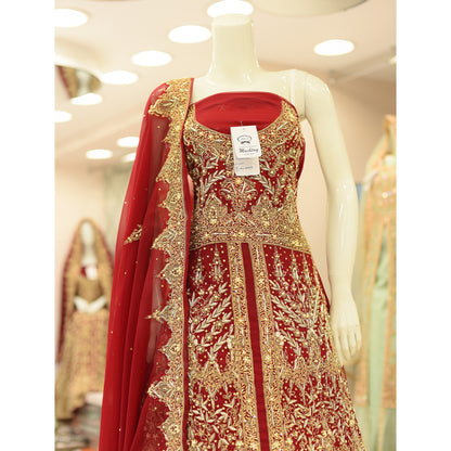 MCS BRIDAL RED LEHNGA