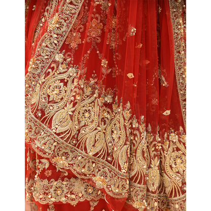 MCS BRIDAL Red Lehnga