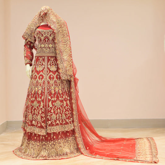 MCS BRIDAL Red Lehnga