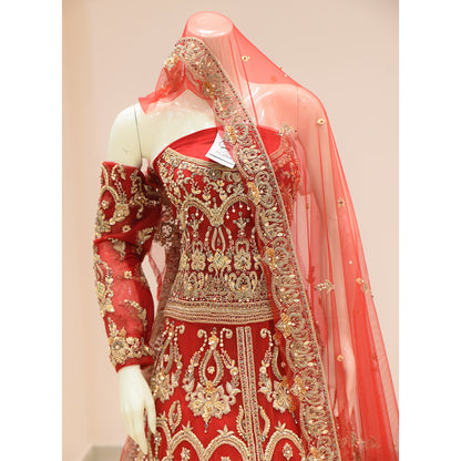 MCS BRIDAL Red Lehnga