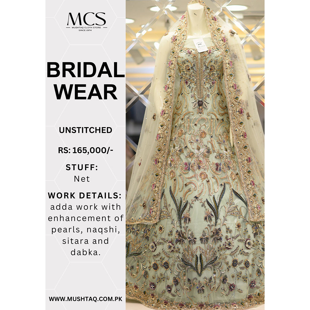 MCS BRIDAL WEAR WHITE LEHNGA