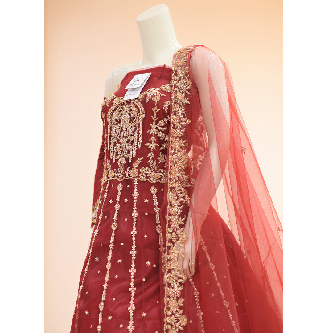 MCS BRIDAL WEAR RED MAXI