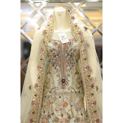 MCS BRIDAL WEAR WHITE LEHNGA