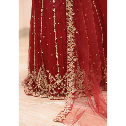 MCS BRIDAL WEAR RED MAXI