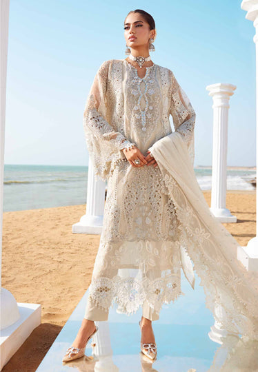3 Piece Unstitched Embroidered Organza Suit | EID LAWN-25-09