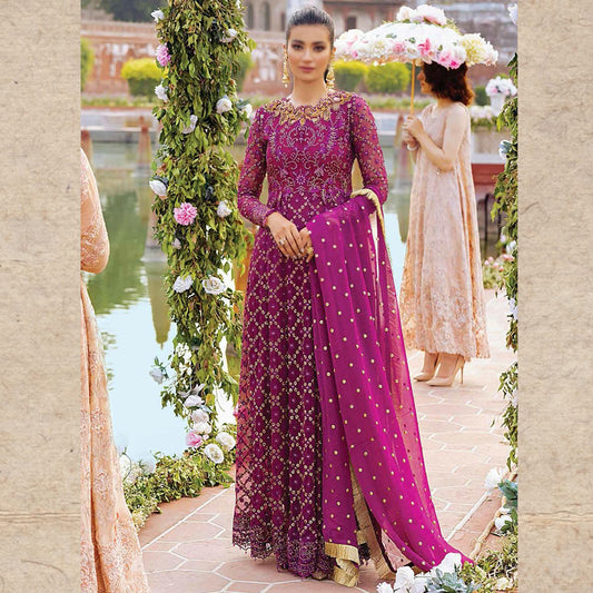 Mushq Embroidered Chiffon Suits Unstitched 3 Piece