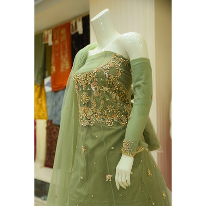 MCS BRIDAL PISTA GREEN DRESS