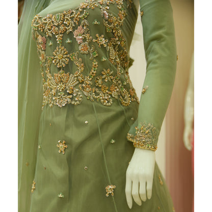 MCS BRIDAL PISTA GREEN DRESS