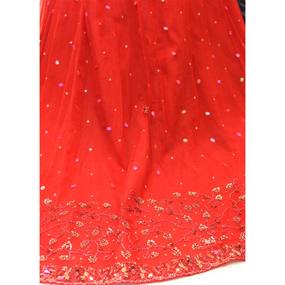 MCS BRIDAL RED LEHNGA